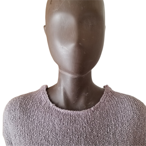 Missguided Sweater Crop Womens Size 4 Lilac Scoop Back Tie Neck - Picture 6 of 12